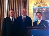 Frank Mottek with Comerica Bank Regional President David White and Comerica Chief Economist Robert Dye 2013
